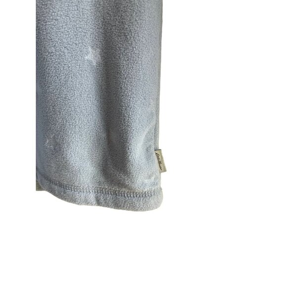 New! Eddie Bauer Star Pattern Light Blue Fleece 1/4 Zip Size Small High Neck - Picture 6 of 7